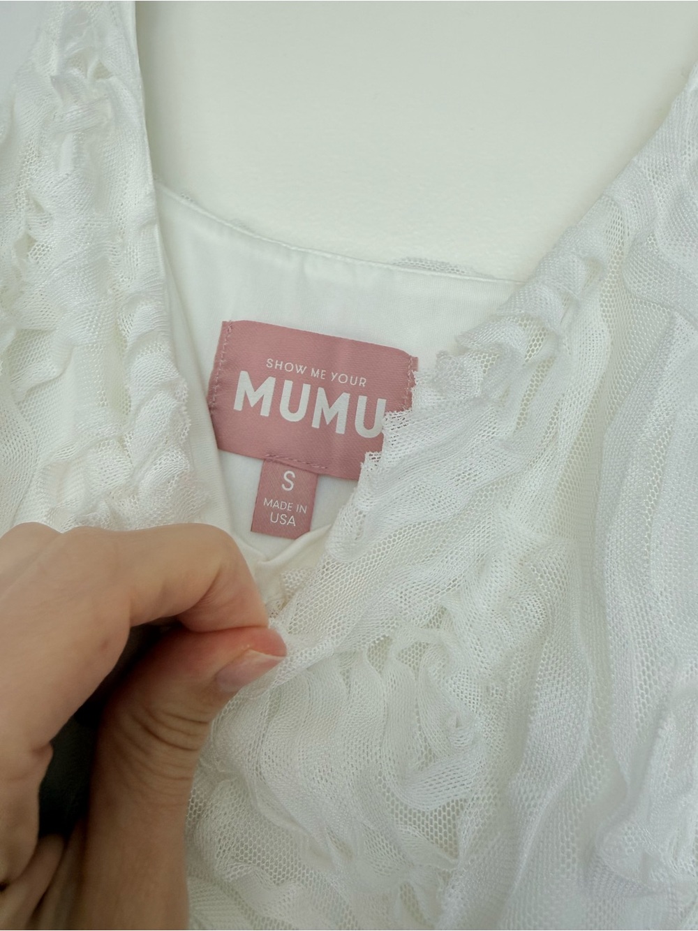 Show Me Your Mumu White Rose-Embossed Mini Dress - Picture 5 of 5